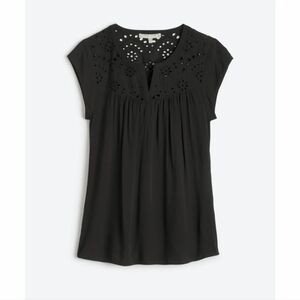 New without tags Daniel Rainn Black Eyelet Detail Women's Top, S